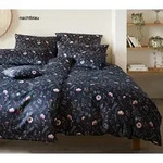 Elegante Mako-Jersey Bettw&auml;sche Sorbet - 155x220 cm + 80x80 cmnachtblau