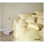 Elegante Bettw&auml;sche Breezee (weitere Farben) - 155x220 cm + 80x80 cmbuttergelb