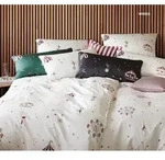 Elegante Mako-Satin Bettw&auml;sche Variete - 135x200 cm + 80x80 cmweiss
