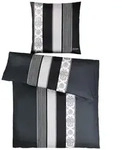 Joop! Bettw&auml;sche Ornament Stripes 4022-999 schwarz