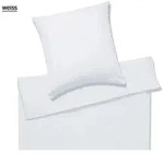 Elegante Bettw&auml;sche Chelsea - 135x200 cm + 80x80 cmweiss