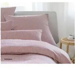 Elegante Bettw&auml;sche Hamburger Streifen - 135x200 cm + 80x80 cm bordeaux