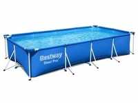 Steel Pro Bestway Frame Pool Set mit Poolpumpe 400 x 211 x 81 cm , dunkelblau,...