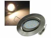 CHILITEC 4W LED Downlight Flat-26 warmweiß 330lm Edelstahl gebürstet EEK F [A-G]