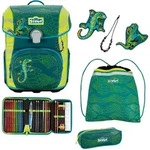 Scout Neo Superflash Extreme Schulranzen Set 4-teilig, Lizard