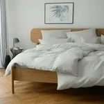 elegante Halbleinen Bettw&auml;sche Breezee kreide 135x200 cm + 80x80 cm - wei&szlig;;grau