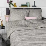 Irisette Flausch-Cotton Bettw&auml;sche Samt Northampton 135x200 cm + 80x80 cm | silber -