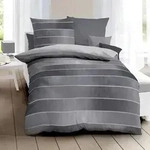 Kaeppel Mako-Satin Bettw&auml;sche Timeless 135x200 cm + 80x80 cm | zinn - grau