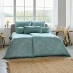 Estella Mako Interlock Jersey Bettw&auml;sche Pippa mint 155x220 cm + 80x80 cm - gr&uuml;n