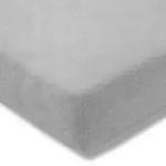 Estella Samt-Velours Spannbetttuch 90x190 - 100x200 cm | platin - grau