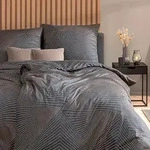 Estella Mako Interlock Jersey Bettw&auml;sche Balthasar schiefer 135x200 cm + 80x80...