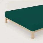 Schlafgut Spannbetttuch Pure aus Bio Baumwolle 180x200 - 200x220 cm | green-deep -