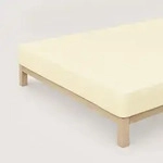 Schlafgut Spannbetttuch Pure aus Bio Baumwolle 140x200 - 160x220 cm | yellow-light -