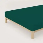 Schlafgut Spannbetttuch Pure aus Bio Baumwolle 90x190 - 100x220 cm | green-deep -