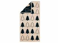 Cawö Handtücher Christmas Edition Tannenbäume natur schwarz