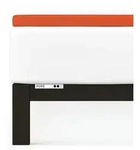 Schlafgut Topper Spannbetttuch Pure aus Bio Baumwolle 90x190 - 100x220 cm | red-mid -