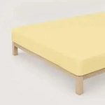 Schlafgut Spannbetttuch Pure aus Bio Baumwolle 120x200 - 130x220 cm | yellow-mid -