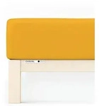 Schlafgut Spannbetttuch Casual aus Bio Baumwolle 140x200 - 160x200 cm | yellow-deep -