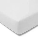 Estella Samt-Velours Spannbetttuch 180x200 - 200x200 cm | weiss - wei&szlig;
