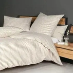 Janine Edelflanell Bettw&auml;sche Chinchilla S 78060 135x200 cm + 80x80 cm | naturell -