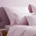 elegante Uni Jersey Bettw&auml;sche Solid rose 155x220 cm + 80x80 cm - pink