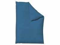 Schlafgut Bettbezug einzeln 155x220 cm | blue-mid Knitted Jersey Bettwäsche