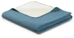 Biederlack Wohndecke Doubleface 150x200 cm | blueheaven-ecru - blau