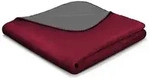 Biederlack Wohndecke Melange Doubleface 150x200 cm | dunkelrot-anthrazit - rot;grau