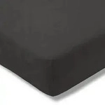 Estella Samt-Velours Spannbetttuch 180x200 - 200x200 cm | schiefer - schwarz