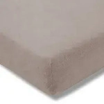 Estella Samt-Velours Spannbetttuch 90x190 - 100x200 cm | kiesel - braun