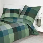 Janine Feinbiber Bettw&auml;sche Davos 65131 gr&uuml;nblau 155x220 cm + 80x80 cm -...
