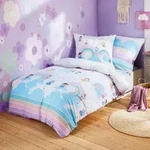 Kaeppel Bettw&auml;sche Rainbow Fairies bunt 100x135 cm + 40x60 cm - blau;lila;pink