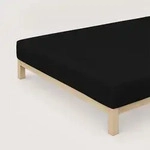 Schlafgut Spannbetttuch Pure aus Bio Baumwolle 140x200 - 160x220 cm | off-black -