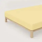 Schlafgut Spannbetttuch Pure aus Bio Baumwolle 140x200 - 160x220 cm | yellow-mid -