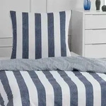 Traumschlaf Mako-Satin Bettw&auml;sche Usedom 240x220 cm + 2x 80x80 cm - blau;wei&szlig;