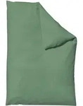 Schlafgut Woven Satin Bettw&auml;sche Bettbezug einzeln 155x220 cm | green-mid - gr&uuml;n