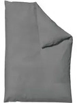 Schlafgut Woven Satin Bettw&auml;sche Bettbezug einzeln 155x220 cm | grey-mid - grau