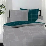 Traumschlaf Biber Bettw&auml;sche Uptown 200x220 cm + 2x 80x80 cm | smaragd -...