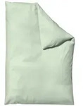 Schlafgut Woven Satin Bettw&auml;sche Bettbezug einzeln 155x220 cm | green-light - gr&uuml;n