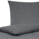 Traumschlaf Uni Jersey Melange Bettw&auml;sche 135x200 cm + 80x80 cm | anthrazit -...