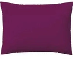 Schlafgut Woven Satin Bettw&auml;sche Kissenbezug einzeln 60x80 cm | purple-deep - lila