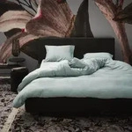 Essenza Mako-Satin Bettw&auml;sche Minte 155x220 cm + 80x80 cm | dusty-green - gr&uuml;n