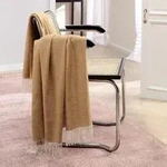 Biederlack Fransenplaid 130x170 cm | camel - beige
