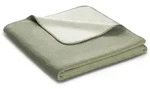 Biederlack Wohndecke Melange Doubleface 150x200 cm | jadegr&uuml;n-natur - gr&uuml;n;beige