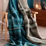 Biederlack Wohndecke Nordic Check 150x200 cm - blau