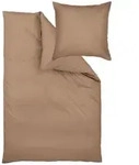 Curt Bauer Mako-Brokat-Damast Bettw&auml;sche Alva 135x200 cm + 80x80 cm | terra - braun
