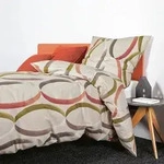 Janine Feinbiber Bettw&auml;sche Davos 65156 taupe siena 155x220 cm + 80x80 cm -