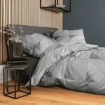 Janine Mako-Satin Bettw&auml;sche J.D. 87065 grau 135x200 cm + 80x80 cm - grau