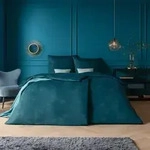 Estella Mako Interlock Jersey Bettw&auml;sche Pippa petrol 155x220 cm + 80x80 cm -