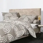 Janine Feinbiber Bettw&auml;sche Davos 65157 naturell 135x200 cm + 80x80 cm -...